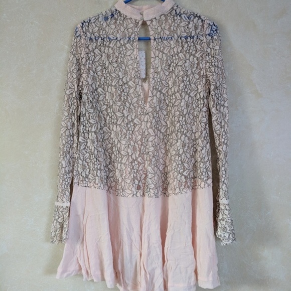 Free People Tell Tale Lace Dress Pearl - Picture 4 of 7